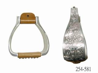 ALUM ENGRAVED ROPER STIRRUPS