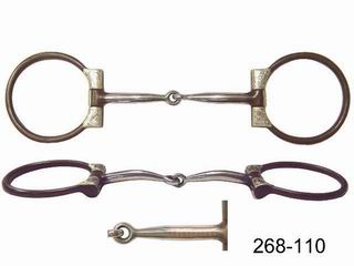 ANTIQUE BROWN SNAFFLE DEE BIT