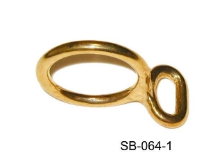 SOLID BRASS FIXED LOOP & RING