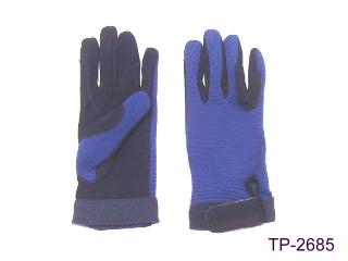 SUEDE TACK GLOVES WITH ELASTIC NYLON BACK