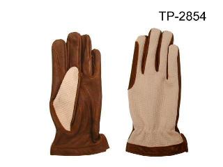 POLYESTER & COW LEATHER GLOVES