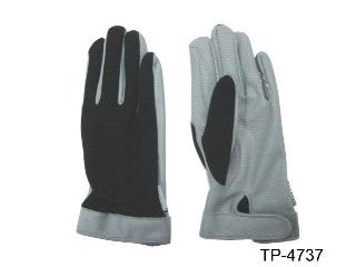 PU GLOVES W/ELASTIC NYLON BACK