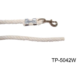 WHITE COTTON ROPE LEAD