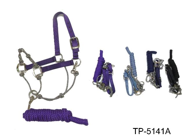 NYLON  ROPE  HALTER+P.P. BRAIDED  LEAD ROPE